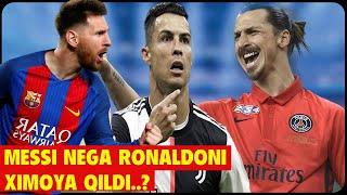 ZLATIN MESSINI MAQTAB RONALDONI XAQORAT QILDI MESSI ESA  RONALDONI TARAFINI OLIB ZLATINGA JAVOP QAYT