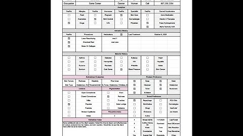 A Quick Demo Of The Client Esthetician Intake Form