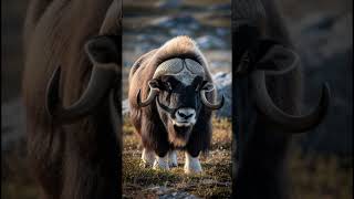 🦬 Musk Ox Facts   Ice Age Survivor #shorts #life #wild #animal #facts
