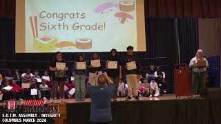 Columbus Student of the Month - March 2026 - Integrity
