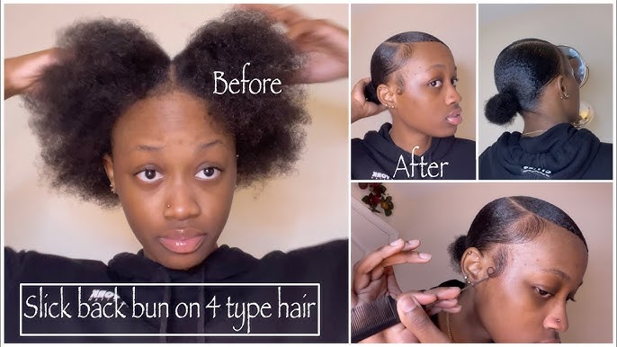 🔥 SLICK LOW BUN on THICK NATURAL HAIR (NO HEAT) + LAYING EDGES