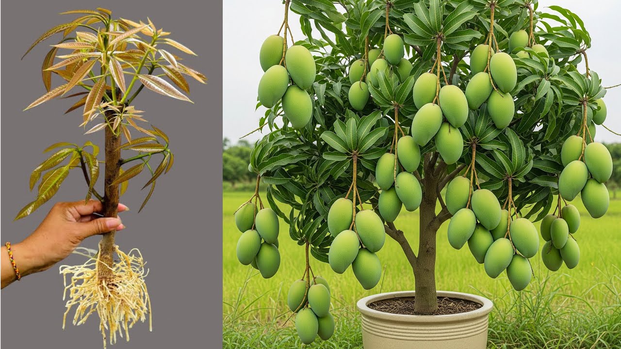 Unique Technique : For Grafting Mango Tree Cutting Faster With Aloe Vera