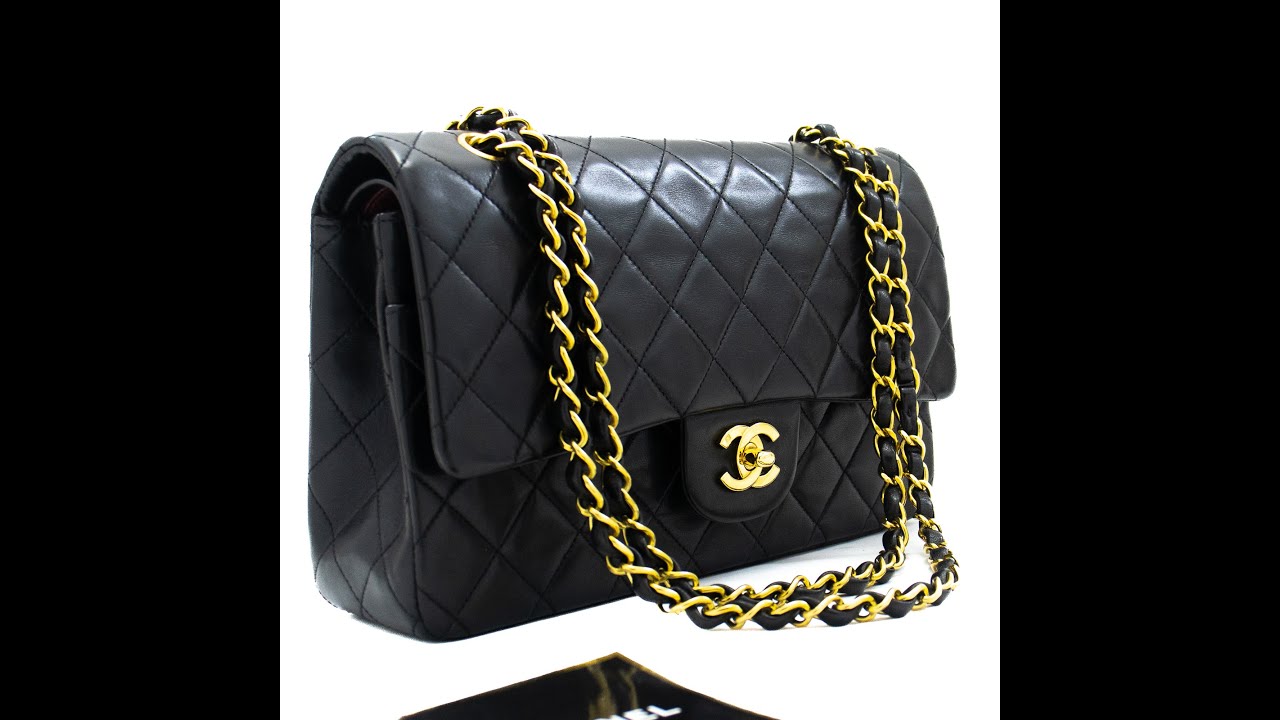 Chanel Vintage Classic Small Chain Shoulder Bag Single Flap Quilt L55