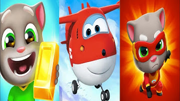 Talking Tom  Gold  Run 🆚 Super Wings 🆚 Talking Tom Hero Dash Gameplay  Walkthrough  Android  IOS