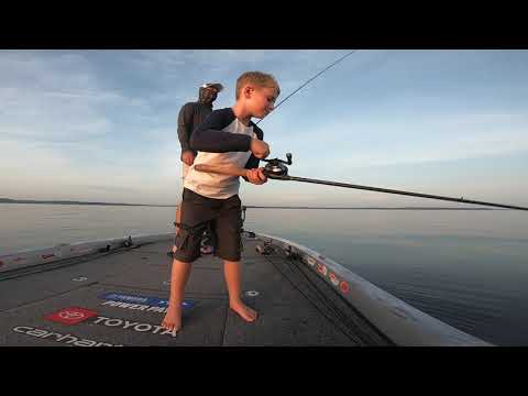 Kid catches PB