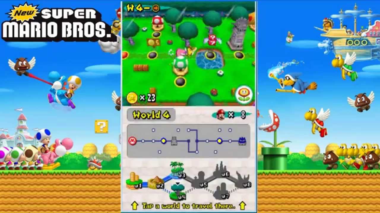 TUTO)Comment débloquer le monde 4 dans New Super Mario Bros - YouTube