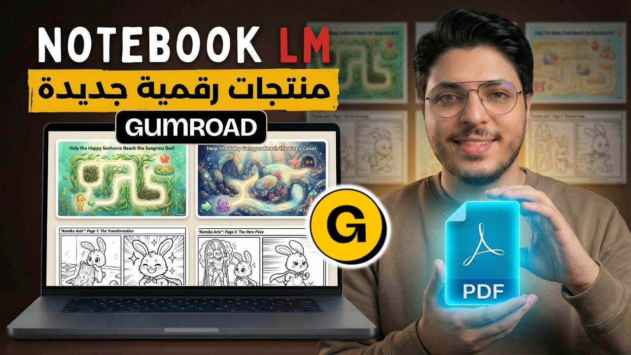 كيف أنشأت منتجات رقمية احترافية باستخدام نوتبوك | بيعها على جومرود | تجربتي الكاملة في العمل أونلاين