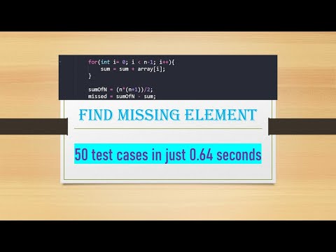 Find missing element in an array
