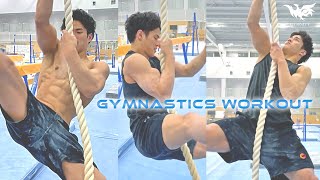 腹筋8パック 体操選手のトレーニング ロープ登り/GYMNASTICS WORKOUT