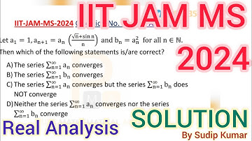 IIT JAM MS 2024 Real Analysis Solution | IIT JAM MS 2024 Real Analysis Question No 31 | Section B