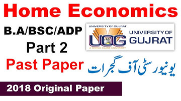 Ba Bsc Adp Part 2 Home Economics 2018 Original Paper Gujrat University Ba Bsc Adp Papers Uog Adp