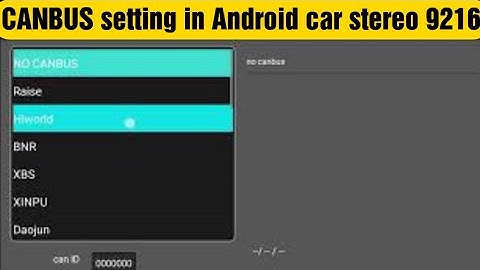 Canbus setting in 9216 Android car stereo - [Step by Step] [Full Video] - Shekhar Maxxlink