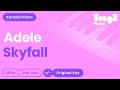 Adele  skyfall karaoke piano