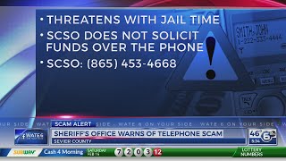 Sevier County Sheriff's Office warns of telephone scam