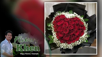 HOW TO MAKE HEART SHAPE FLOWER BOUQUET | FLOWER ARRANGEMENT TUTORIALS