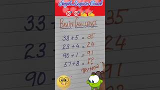 Simple Logic to Crack 🎯✍️#mathcodingcraft #puzzle #mathpuzzle #shorts