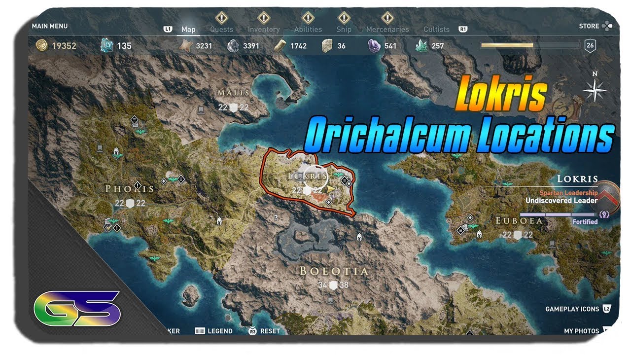 Assassins Creed Odyssey All Lokris Orichalcum Locations Youtube