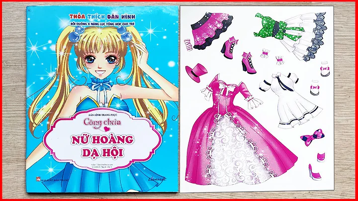 SÁCH DÁN HÌNH TRANG PHỤC CÔNG CHÚA TẬP 1 NỮ HOÀNG DẠ HỘI - Sticker dolly dressing (Chim Xinh)