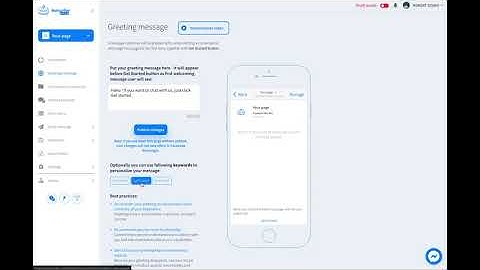 Botsurfer - Set up Greeting for your chatbot (tutorial)