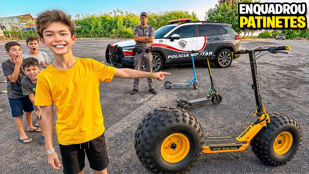 as MENINOS da ESCOLA pegaram nossos PATINETES ELETRICOS