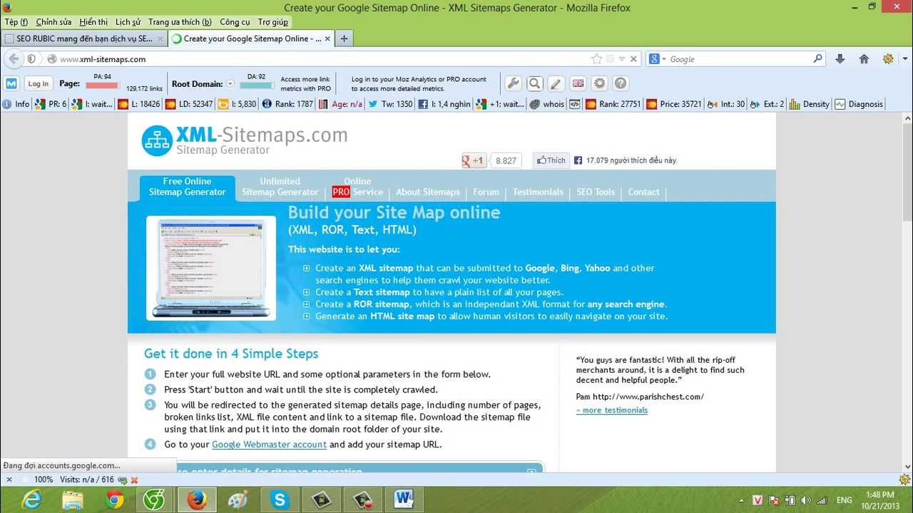 hướng dẫn tạo sitemap tự Động nhanh chóng seo rubic youtube