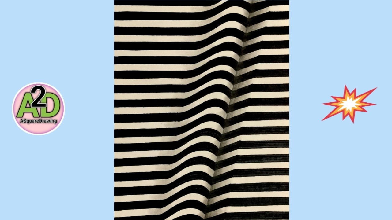 Illusion Drawing-21 | Illusion Drawing with Parallel Lines| Illusion Drawing with lines