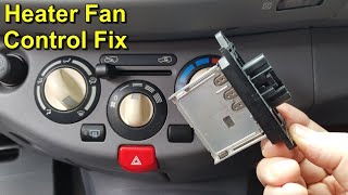 Heater Fan Resistor Fix  Nissan Micra K12