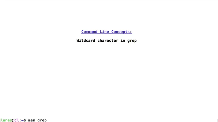 Wildcard character in grep regular expressions