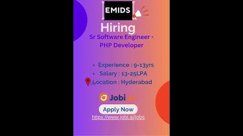 "Senior Software Engineer-PHP Developer at eMIDS | 5-10 Years of Experience|Drive Excellence in PHP"