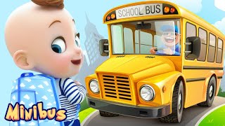 School Bus Song - Wheels On The Bus + More Nursery Rhymes & Kids Songs | Minibus