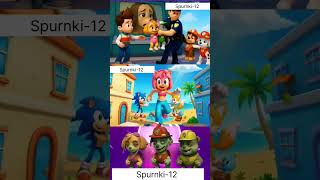 Paw Patrol Scary Chase vs Ryder vs Marshall Fun X Dance Cover | Tiles Hop ep 197 #pawpatrol #shorts spurnki-12 