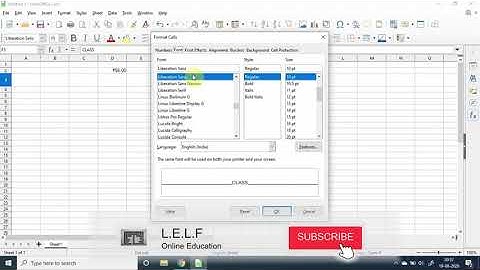 Data Formatting in Libre office Calc - Class IX CBSE Sub:IT Code:402