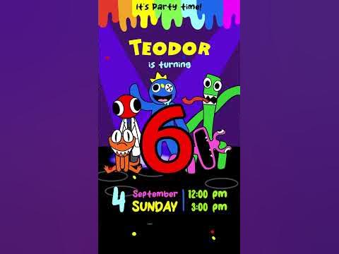 Roblox Rainbow Friends Birthday Invitation - oscarsitosroom