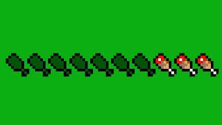 Minecraft Health Food Bar Green Screen Overlay Memes Motion Graphics 4K Copyright Free