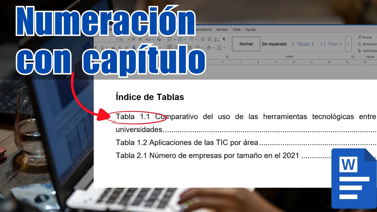 Índice de TABLAS automático con Numeración de Capítulo | Microsoft Word