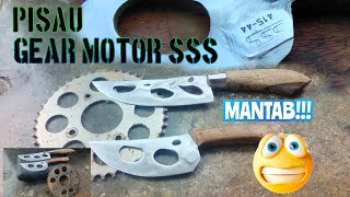 pisau gear motor . tutorial membuat pisau dari barang bekas |gear SSS 4 15 -44 blacksmith