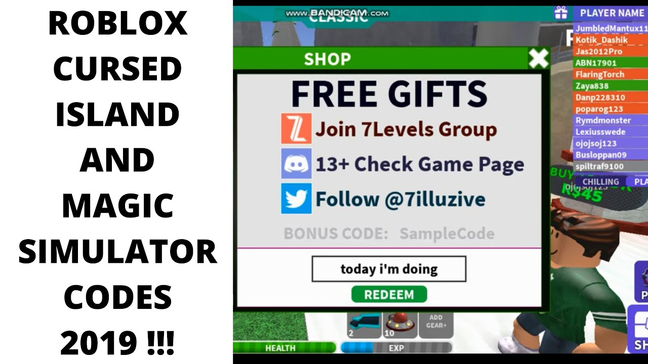 Roblox Magic Simulator and Cursed Island Codes - Xarp Games