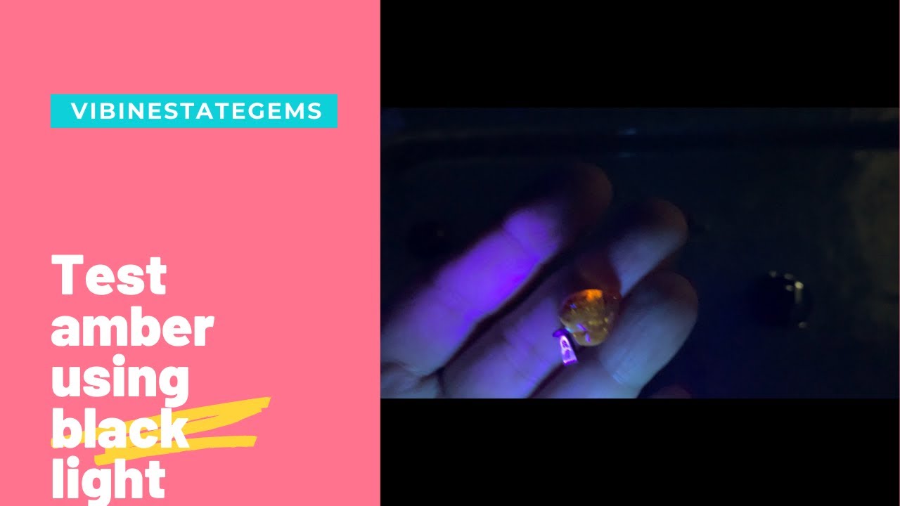 Brokke sig Medicinsk Enkelhed Testing amber using black light - YouTube