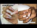 First time doing a full set acrylic nails on my sister&#39;s tiny finger nails | Quarantine Nails