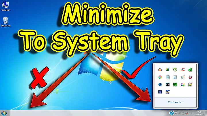 How to MINIMIZE any application to System TRAY instead of Taskbar NEW!!! 2016✔