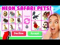 I traded EVERY NEON SAFARI pet in Adopt Me! (HUGE WINS)