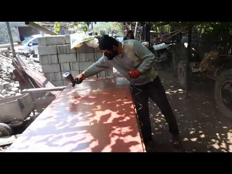 შევღებეთ რკინის კარი ჩაქუჩის ეფექტით