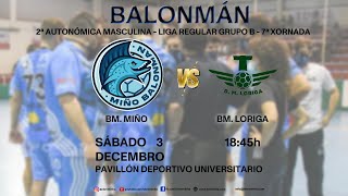 BALONMANO (GALICIA) - 2ª AUT. MASC. - LIGA Gr. B - 7ª JORNADA - BM. MIÑO vs. BM. Loriga