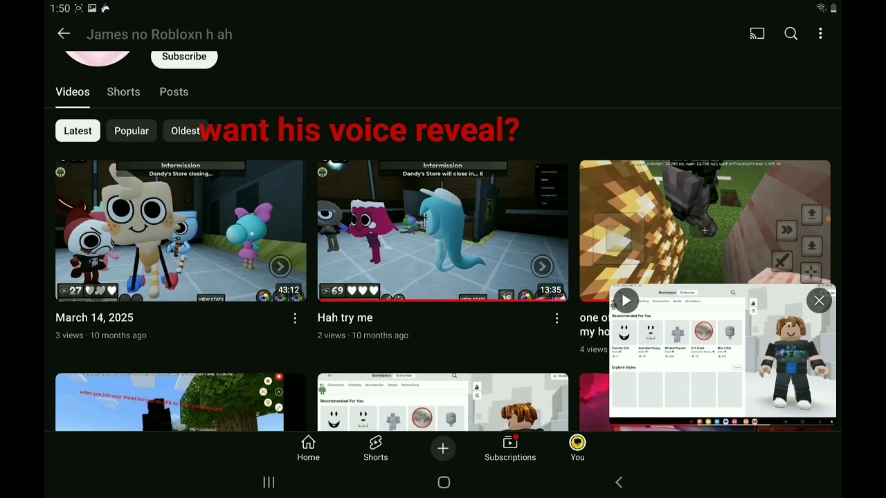 I saw my cousin channel in YouTube 