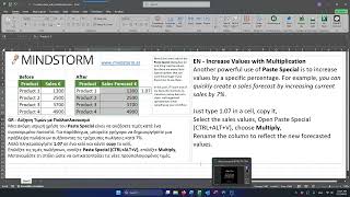 Paste Special - Increase Values with Multiplication - Excel