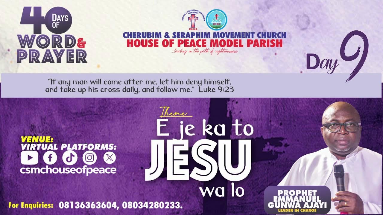 DAY 9   ||   40 DAYS OF WORD AND PRAYER   ||    26TH FEBRUARY, 2026