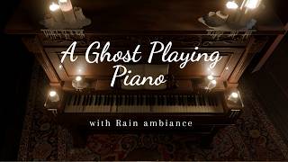 A Ghost Playing Piano on Halloween? 👻 Cozy Ambiance for Reading Haunted Stories | Gymnopedia | Rain screenshot 3