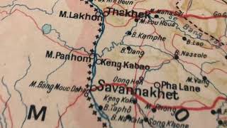 Antique road map of Vietnam French Indochina 1926 SKU 192041