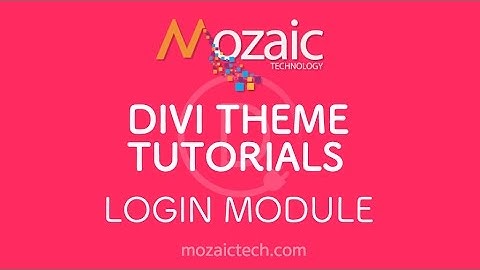 Divi 3.0 Tutorial - How to add a login to your web page with the Divi Visual Builder