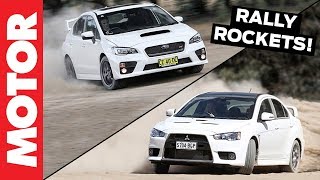 Subaru WRX STI vs Mitsubishi Lancer Evo review | MOTOR